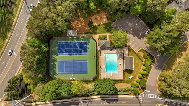 4181 Singing Post Ln NE, Roswell, GA 30075 - drone / aerial view of a pool