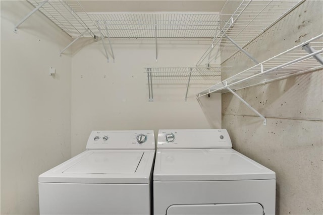 laundry room featuring washer and dryer