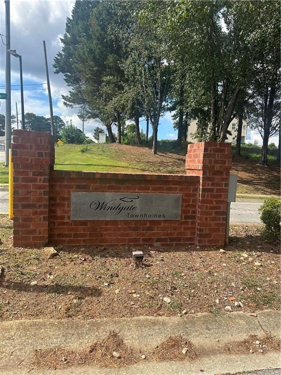 view of community sign