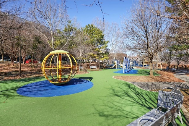 view of community featuring a playground