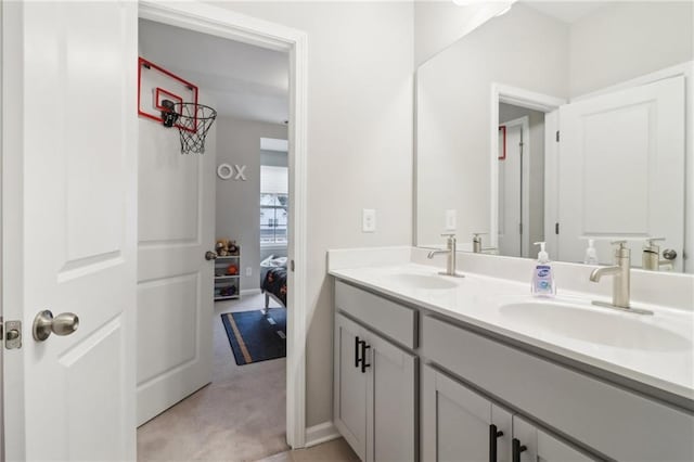 bathroom with vanity