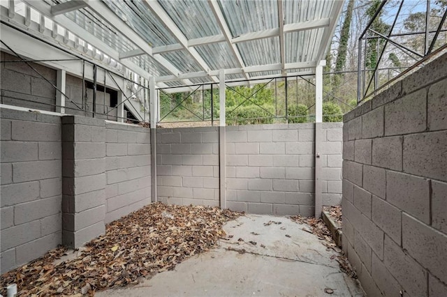 view of patio with a fenced backyard