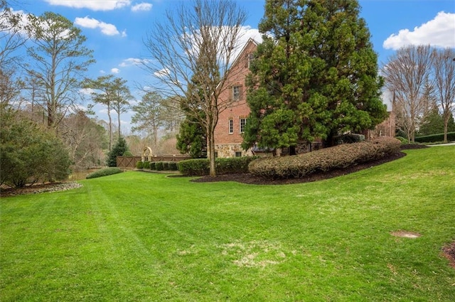 view of grassy yard