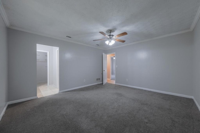 2173 Martin Way, Jonesboro, GA 30236 - empty room featuring ceiling fan, carpet, baseboards, and ornamental molding
