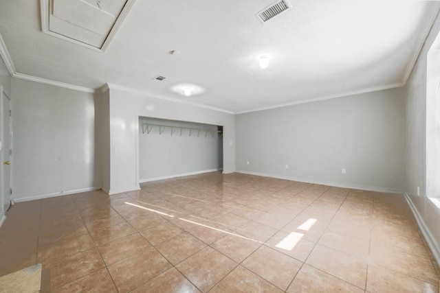 2173 Martin Way, Jonesboro, GA 30236 - spare room with ornamental molding, tile patterned flooring, and baseboards