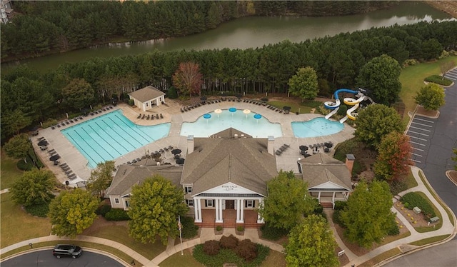 1209 Lakeside Overlook, Canton, GA 30114 - bird's eye view of a nearby body of water and a pool