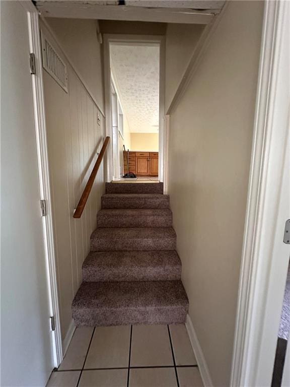 213 Peartree Ln, Riverdale, GA 30274 - stairway with tile patterned floors and baseboards