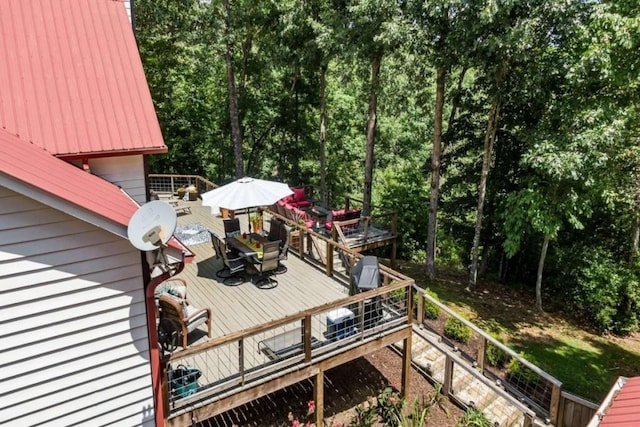 view of wooden deck