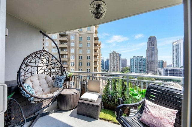 3338 Peachtree Rd NE Unit 1507, Atlanta, GA 30326 - balcony with a view of skyline