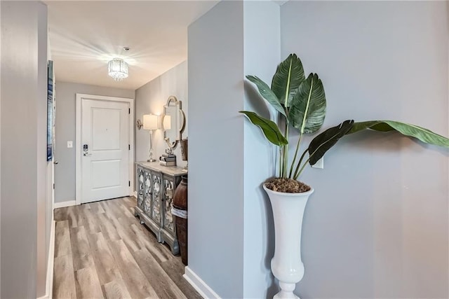 3338 Peachtree Rd NE Unit 1507, Atlanta, GA 30326 - hall with light wood-type flooring and baseboards