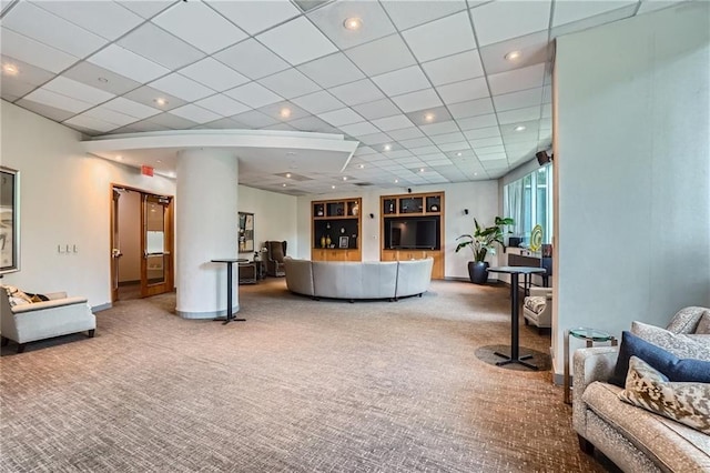 3338 Peachtree Rd NE Unit 1507, Atlanta, GA 30326 - living room featuring carpet floors and baseboards
