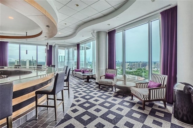3338 Peachtree Rd NE Unit 1507, Atlanta, GA 30326 - community lobby with a view of city and floor to ceiling windows