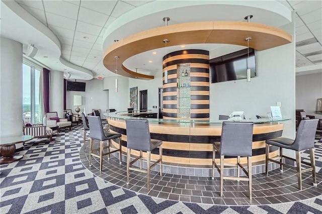 3338 Peachtree Rd NE Unit 1507, Atlanta, GA 30326 - bar with a paneled ceiling