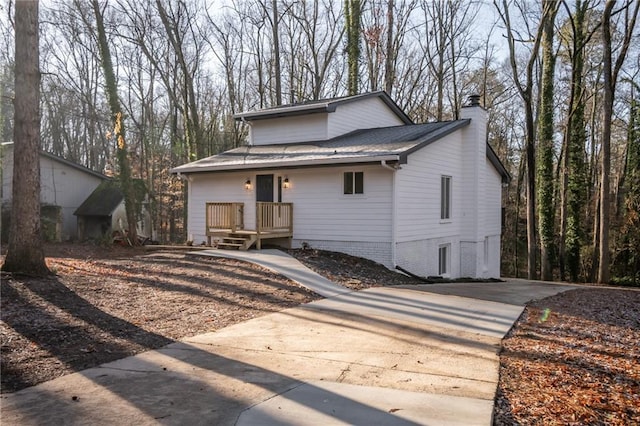 view of rear view of property