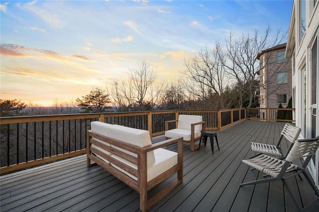 view of deck at dusk