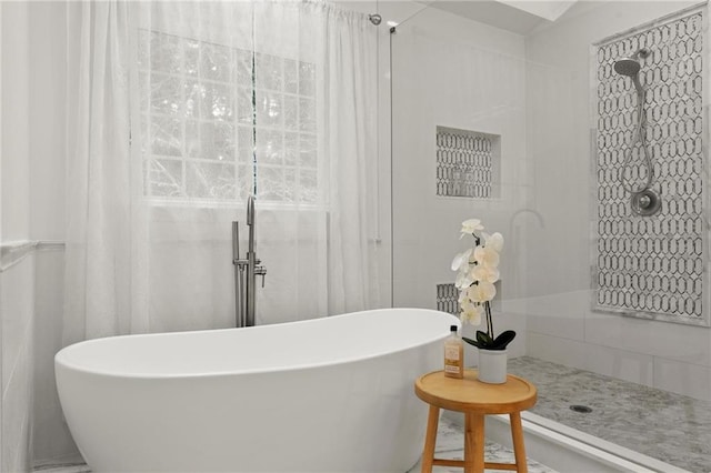 4433 Windsor Oaks Cir, Marietta, GA 30066 - full bath featuring tiled shower and a freestanding tub