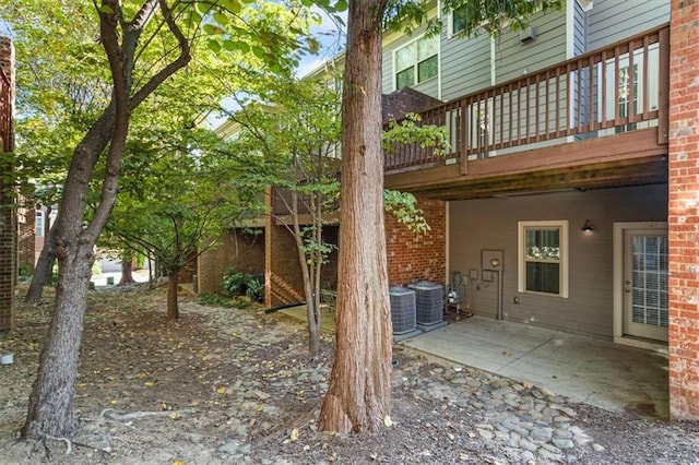 view of patio featuring central AC