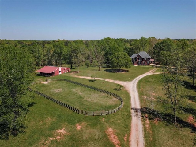 516 Turner Rd, Concord, GA 30206 - aerial view of sparsely populated area with a heavily wooded area