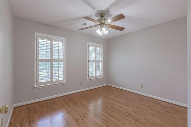 516 Turner Rd, Concord, GA 30206 - spare room with light wood-style floors, baseboards, and ceiling fan