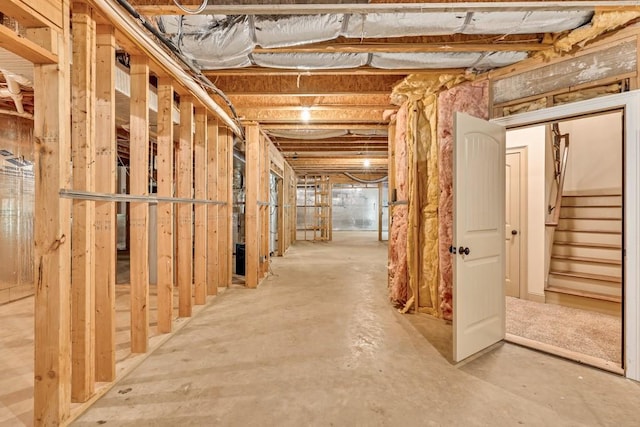 9145 Greenway Ct, Gainesville, GA 30506 - unfinished basement featuring stairway