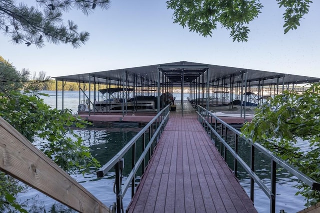 9145 Greenway Ct, Gainesville, GA 30506 - dock featuring a water view and boat lift