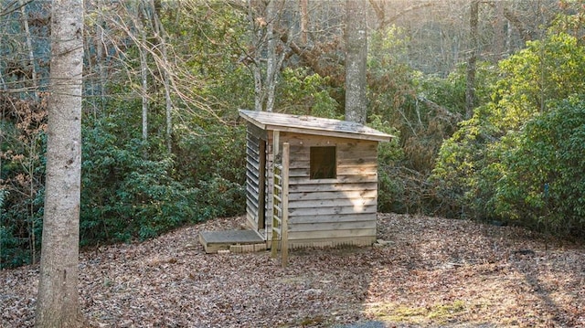 view of shed