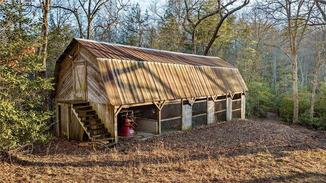 view of outbuilding featuring an outdoor structure