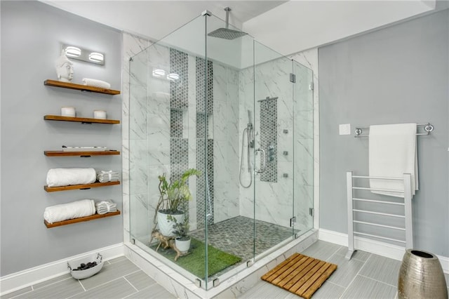 bathroom with an enclosed shower