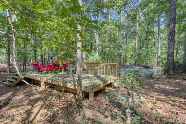 view of wooden deck