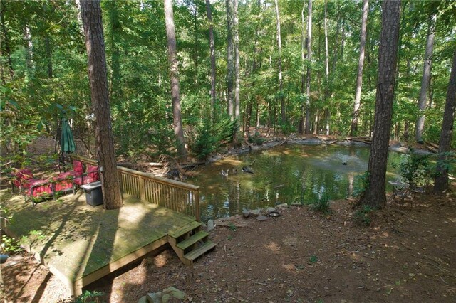 exterior space with a wooden deck