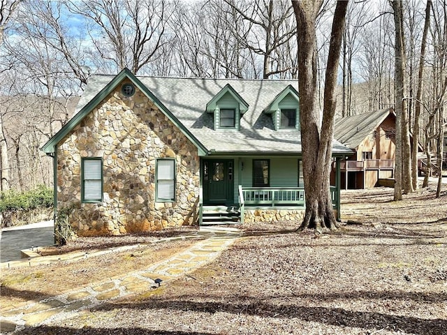 view of front of home with a porch