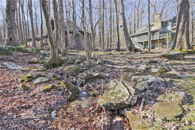 view of yard with stairs