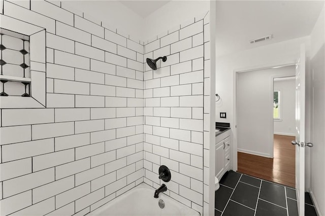 185 Lee Path, Acworth, GA 30102 - full bathroom with shower / washtub combination, vanity, and tile patterned floors