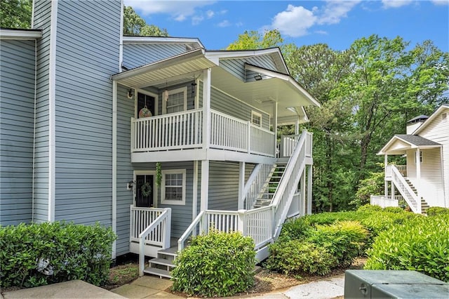 exterior space featuring covered porch