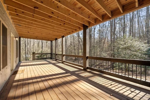 view of wooden terrace