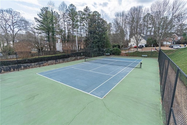 view of tennis court