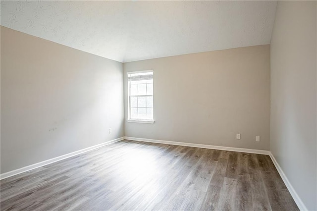 11143 Aliyah Dr, Hampton, GA 30228 - spare room with lofted ceiling, wood finished floors, baseboards, and a textured ceiling