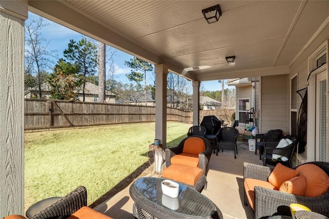 view of patio / terrace with outdoor lounge area