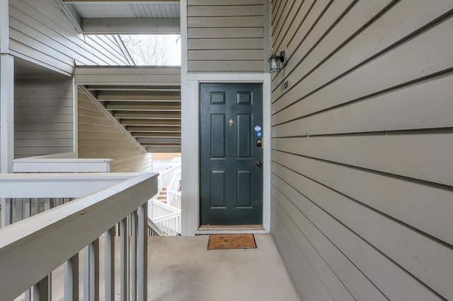 view of doorway to property