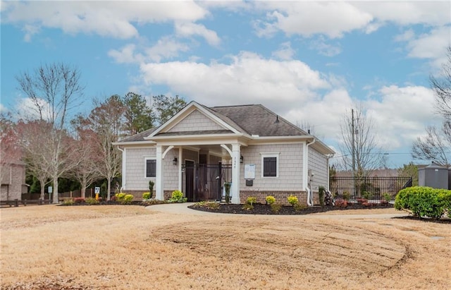 view of front of property with fence