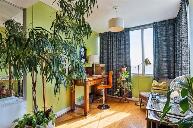 miscellaneous room featuring hardwood / wood-style flooring