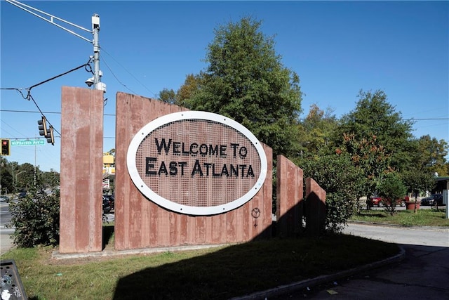 view of community sign