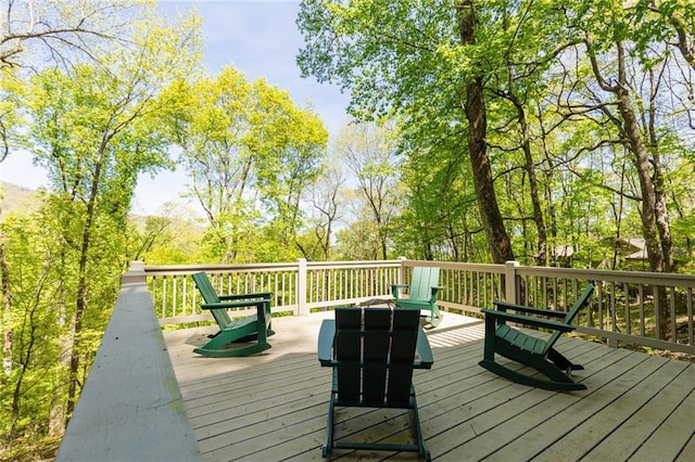 view of wooden terrace