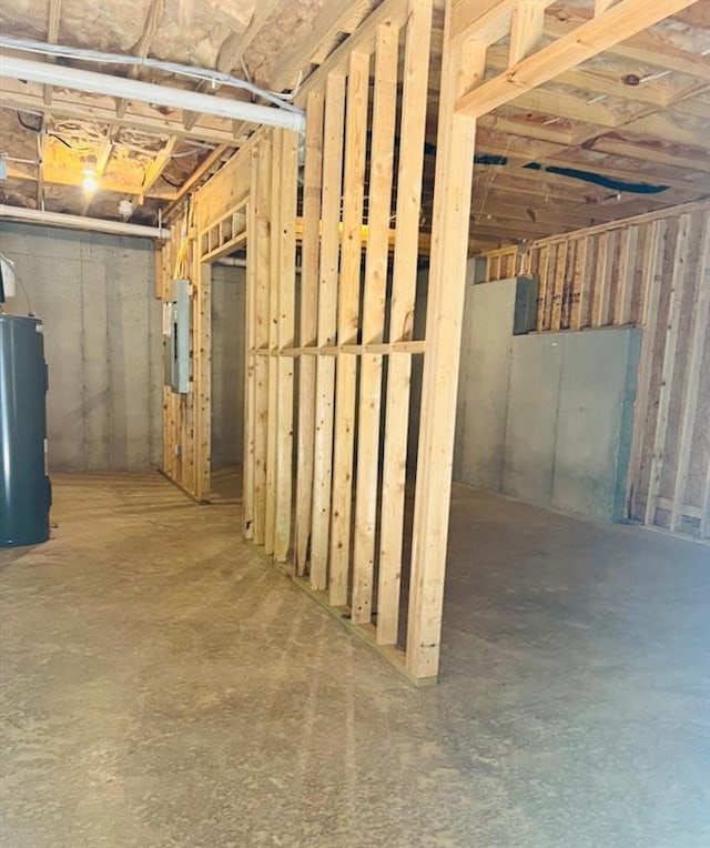 377 Fieldcrest Dr, Dallas, GA 30132 - unfinished basement featuring water heater and electric panel