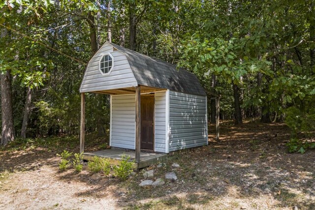view of shed