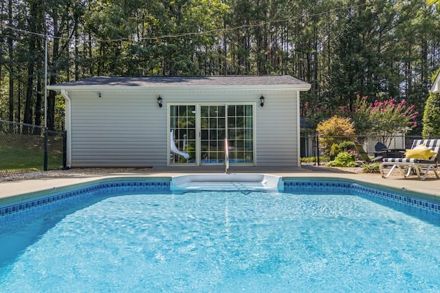 view of pool with a patio area