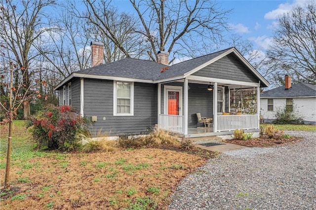 bungalow with covered porch