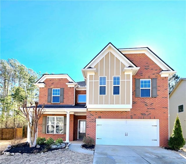 front facade featuring a garage