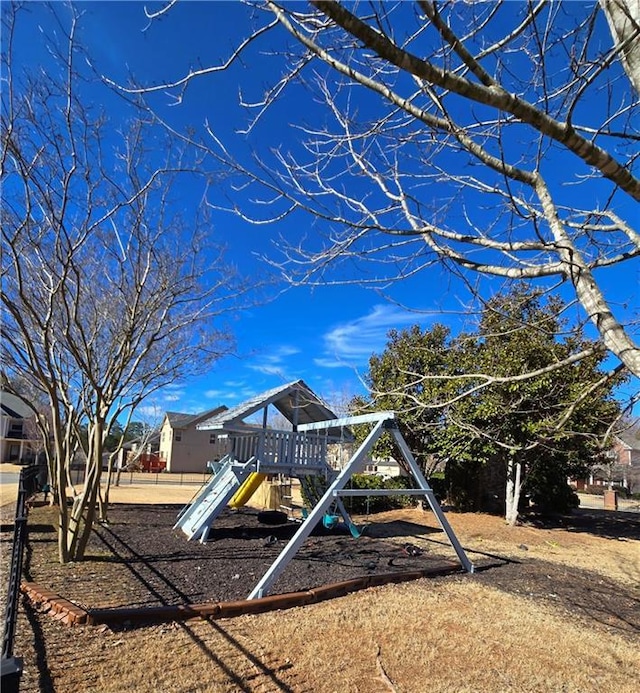 view of jungle gym