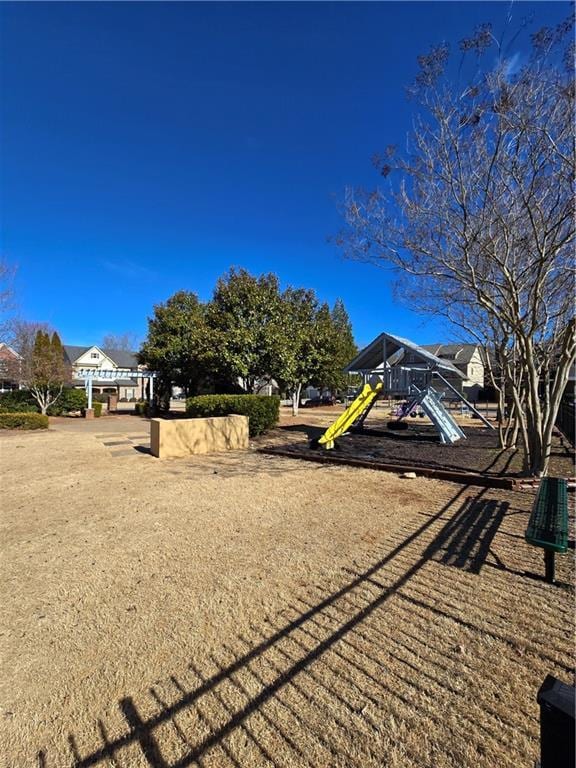 view of yard featuring a playground